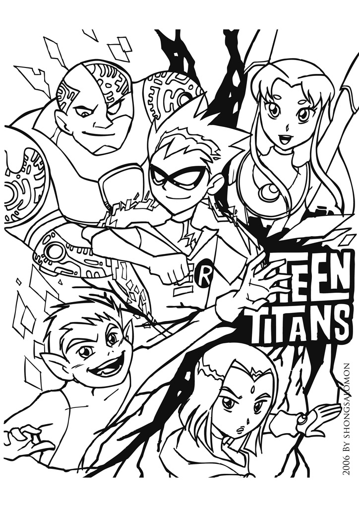 Teen Titans Coloring Book 89