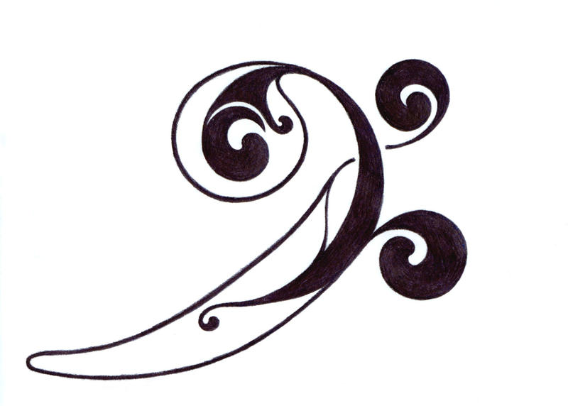 Bass clef tattoo by ~victory-me on deviantART