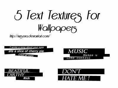 text wallpaper. 5 text textures for wallpapers
