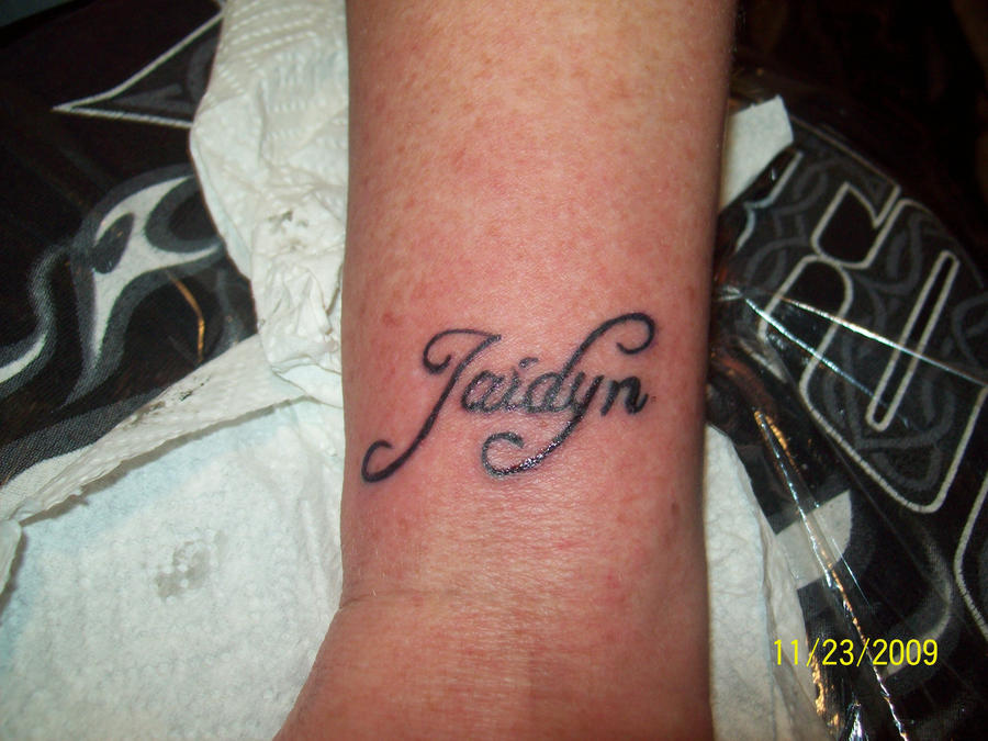 script name tattoo jaidyn by tattoo script