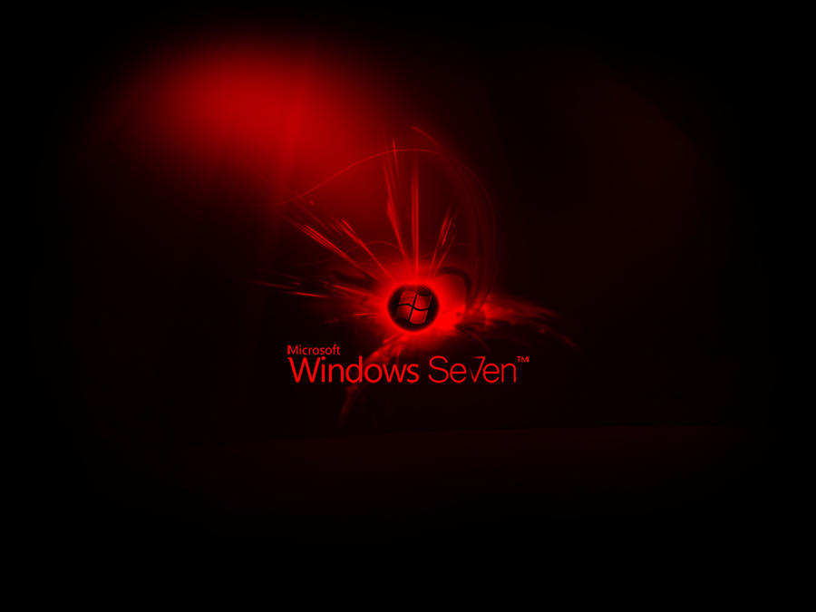wallpaper black windows 7. Windows 7 Wallpaper Red Black