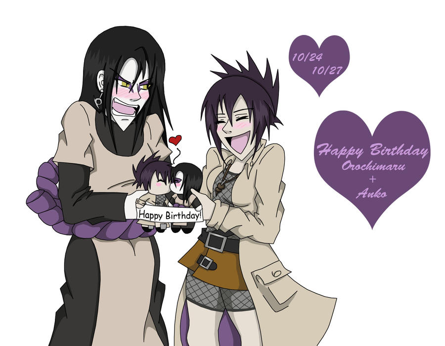 Happy BDay Orochimaru and Anko by AngelQueen13 on deviantART