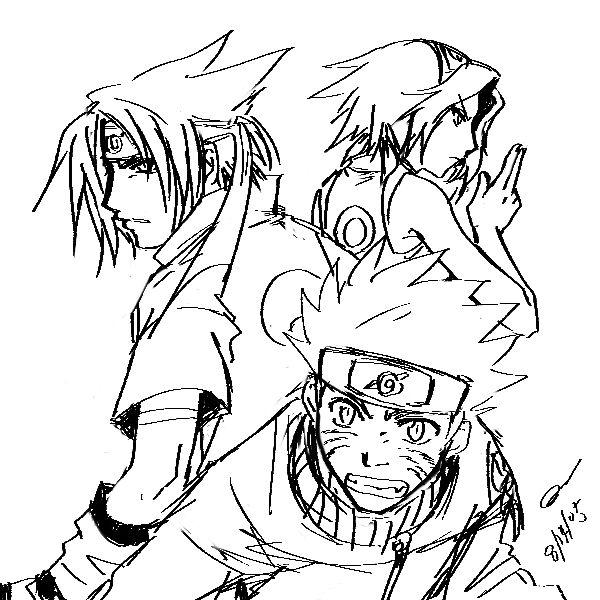 naruto team seven coloring pages - photo #12