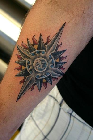 nautical tattoos compass rose