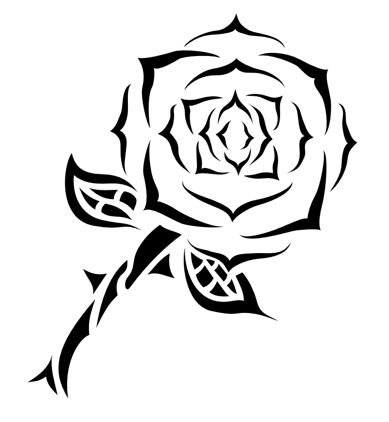 Tribal rose by AquaDeus on deviantART