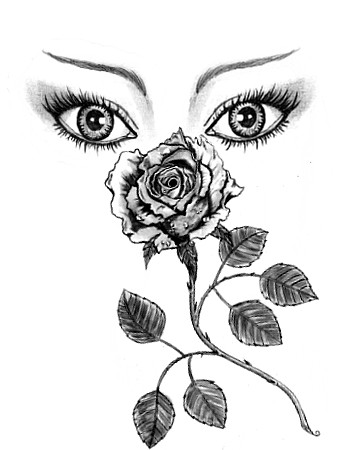 Eyes and rose design by Shadow3217 on deviantART