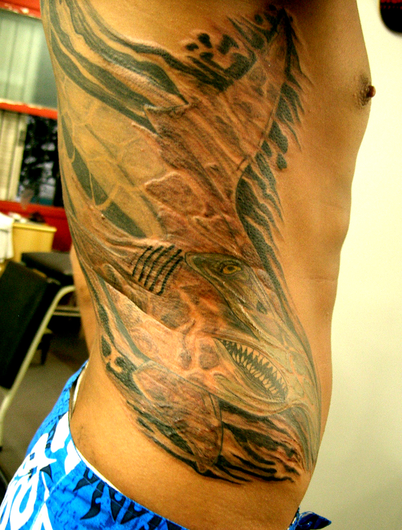 Hammerhead shark tattoo by