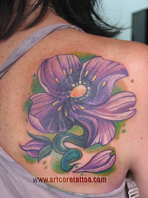 violet flower | Flower Tattoo