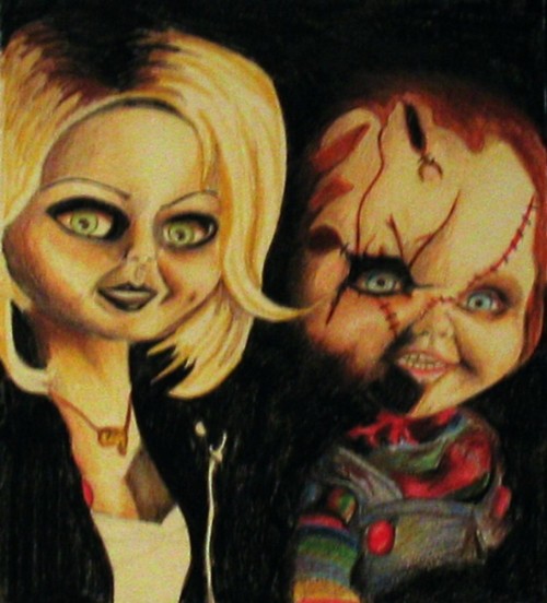 Chucky and Tiffany by miserylovestragedy on deviantART