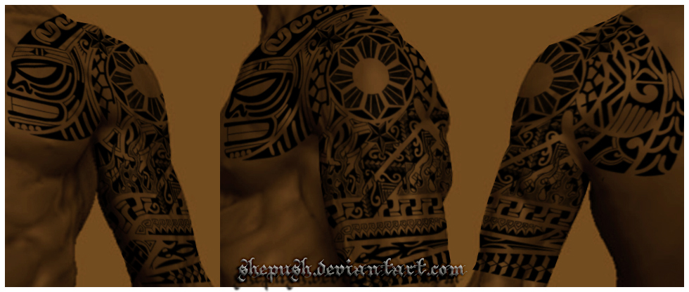 half sleeve tribal tattoo pics. half sleeve tribal tattoo