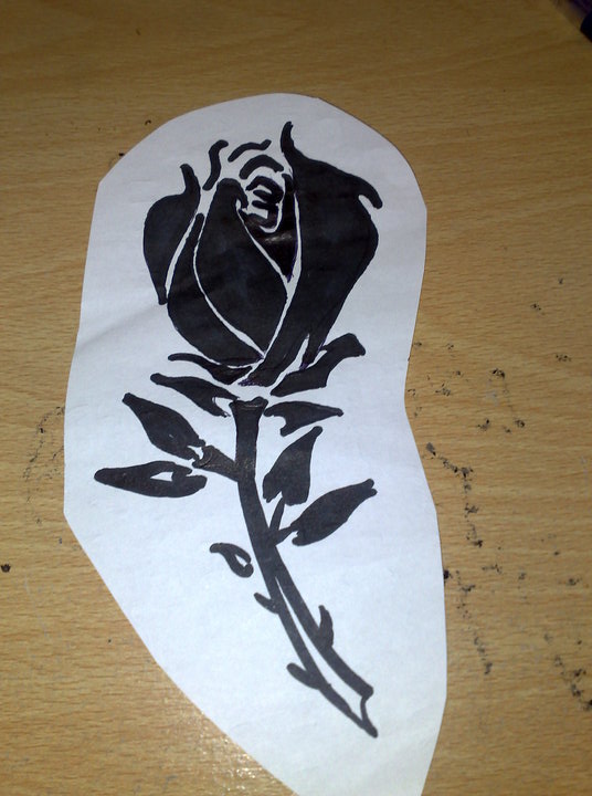 Black Rose design | Flower Tattoo