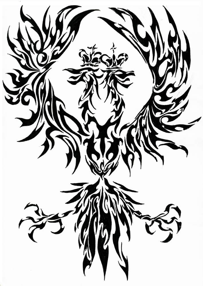 Doubleheaded Phoenix tribal by amara180 on deviantART