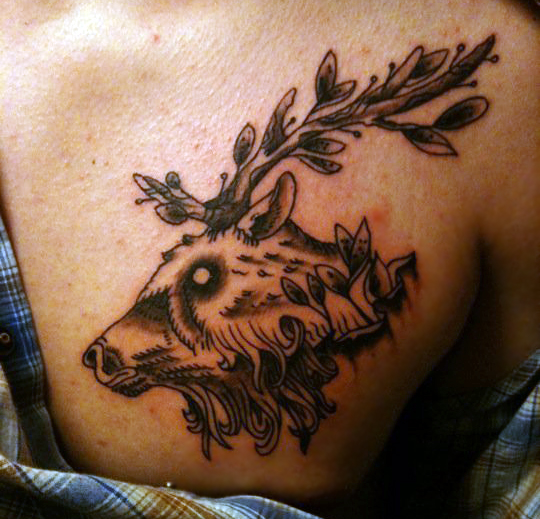Original Elk Design and Tattoo by ~InkFink on deviantART