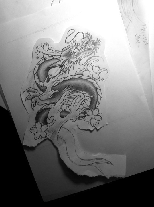 Japanese Dragon Tattoo Design by jessybell19 on deviantART