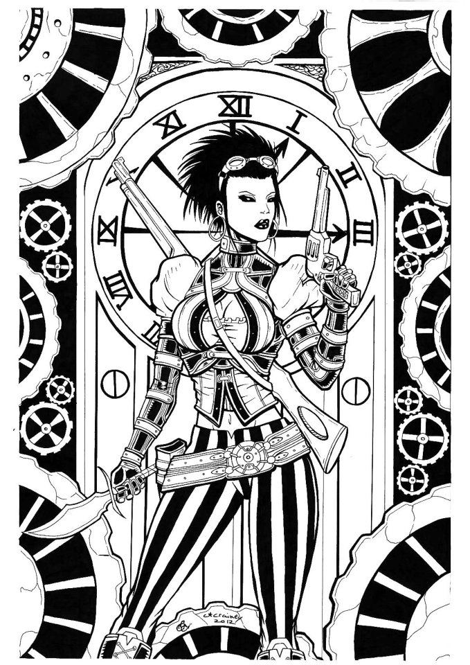 lady mechanika coloring pages - photo #23