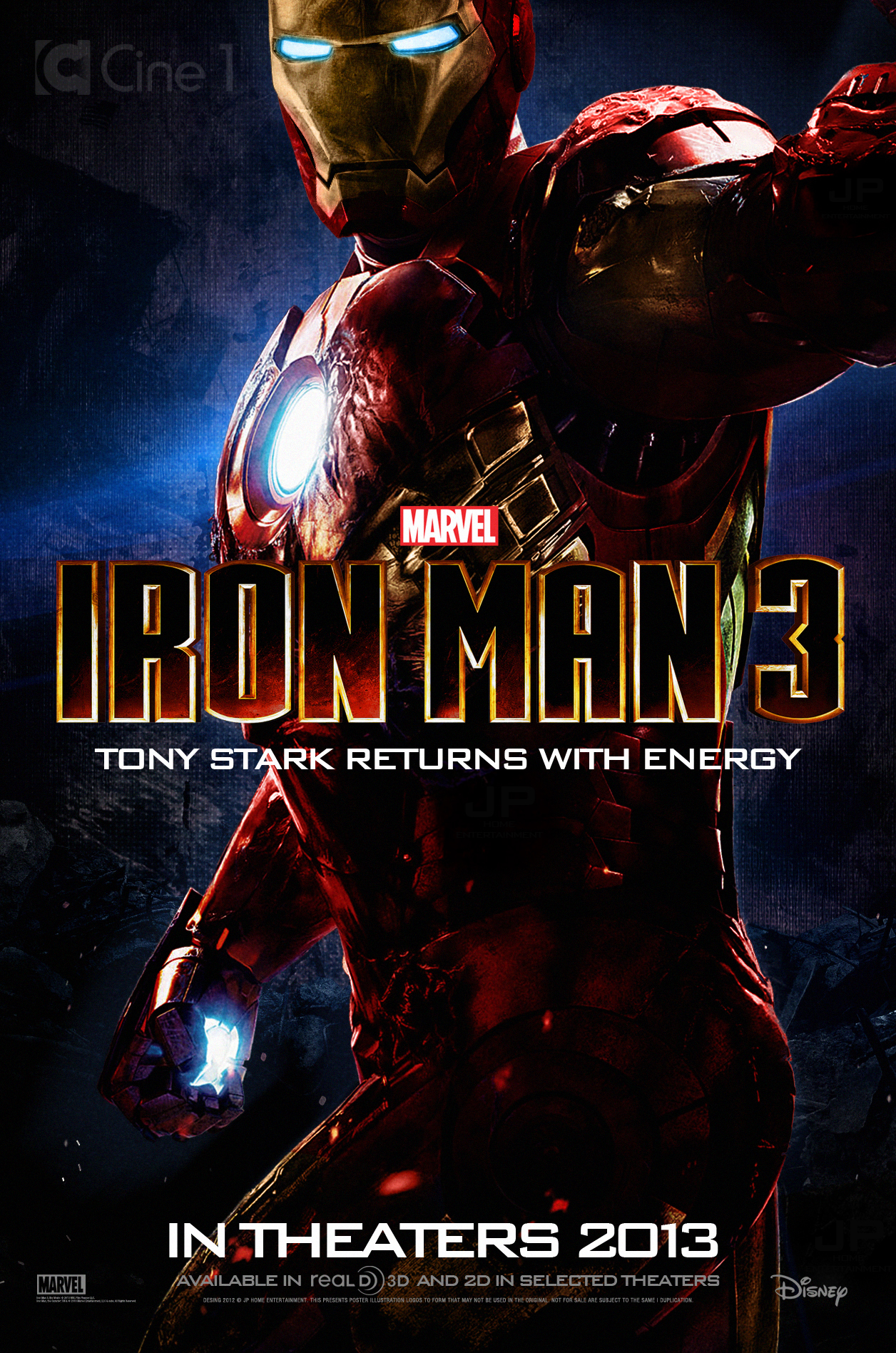 Iron Man 3 - Poster 2 by ~jphomeentertainment