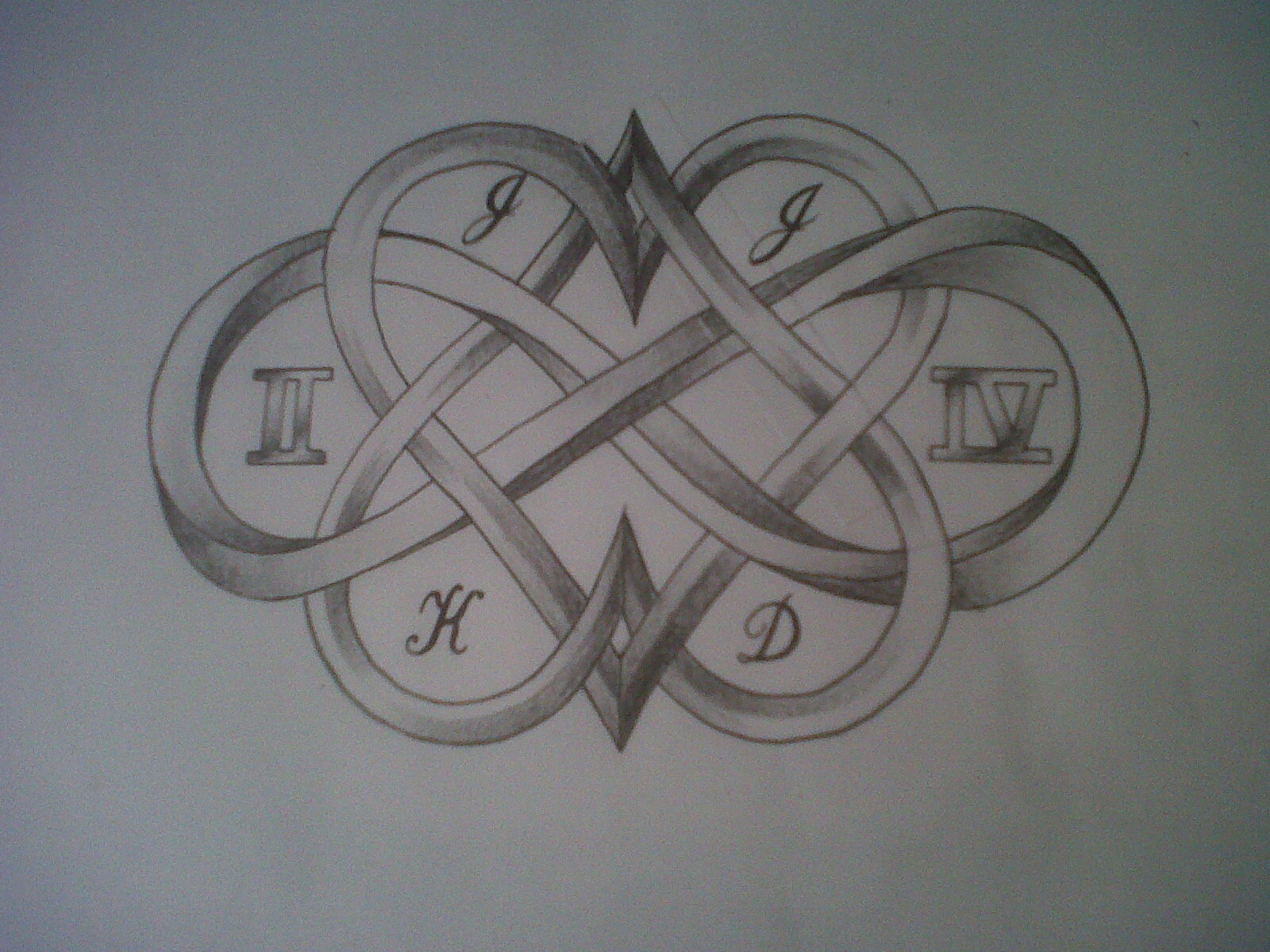Heart with Infinity Symbol Tattoo Designs