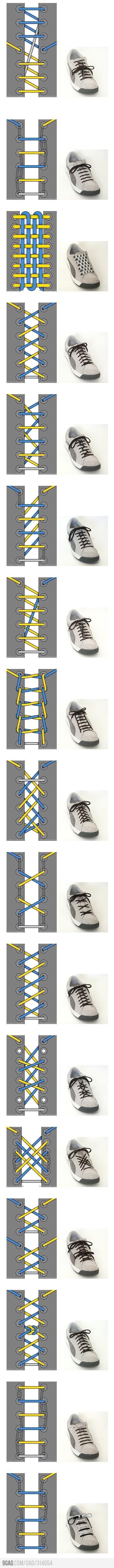 17 Cara Mengikat Tali Sepatu (Infographic)