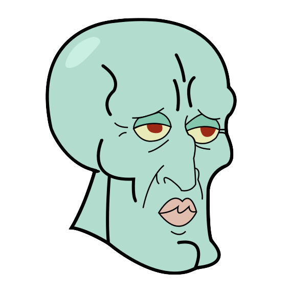 Handsome Squidward Face Template