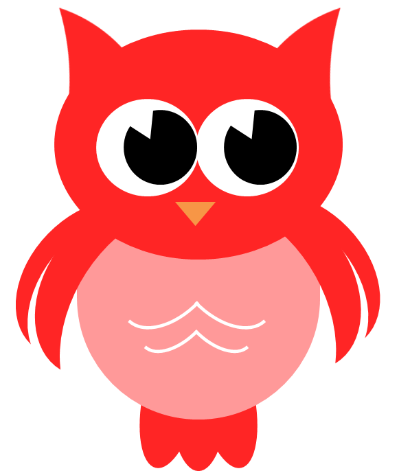 owl clip art red - photo #5