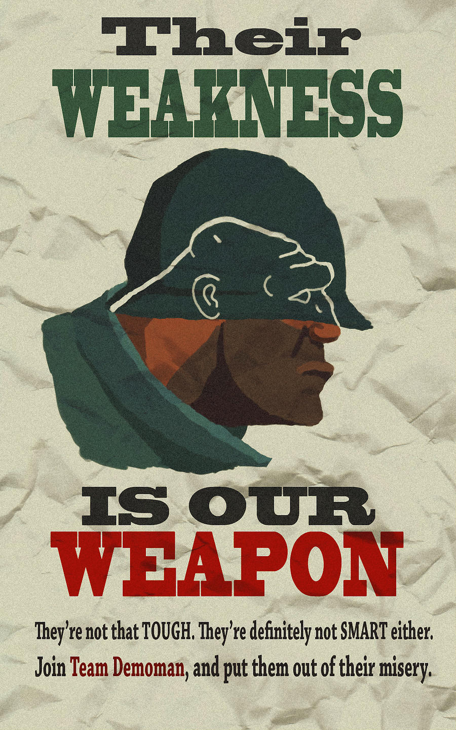 Anti-Soldier Propaganda Poster by TankTaur