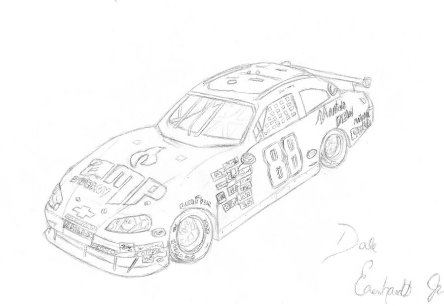 dale jr coloring pages free - photo #19