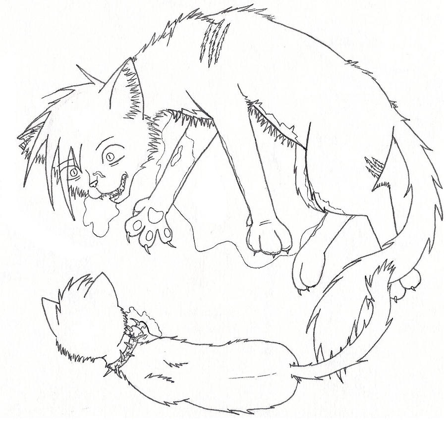 warrior cats coloring pages spotted leaf death - photo #7
