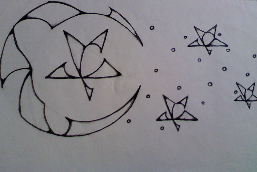 Moon and Stars tattoo by Nywynn on deviantART