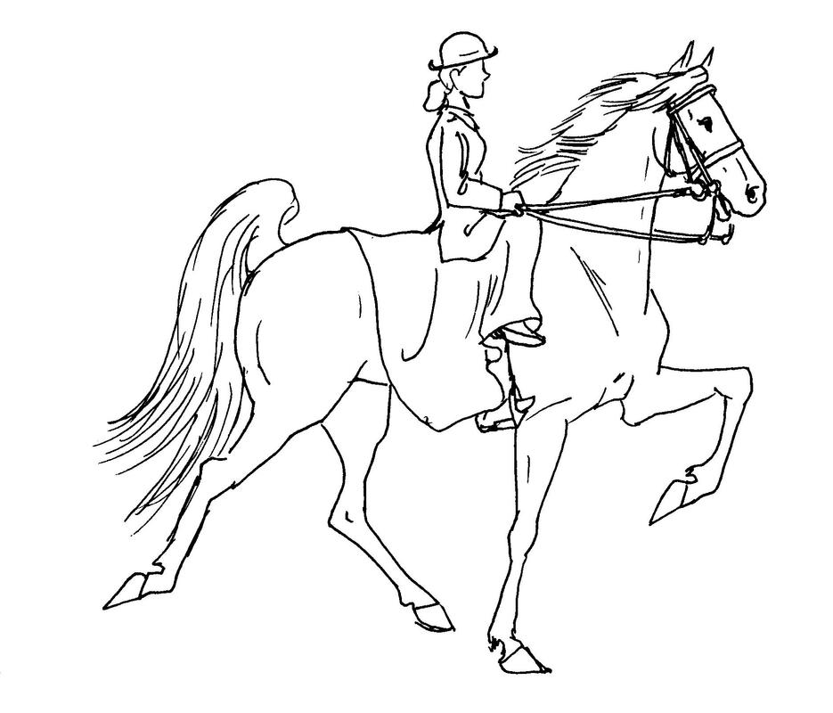 saddled horse coloring pages - photo #45