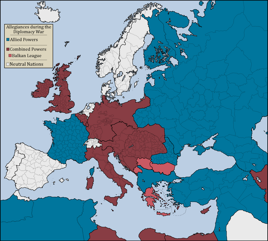 Wwi Alliances Europe 1914 Mapjpg Picture