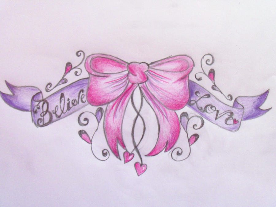 Lower Back Bow Tattoo Designs