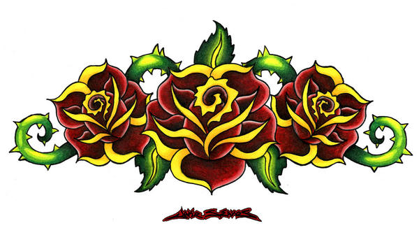3 Roses | Flower Tattoo