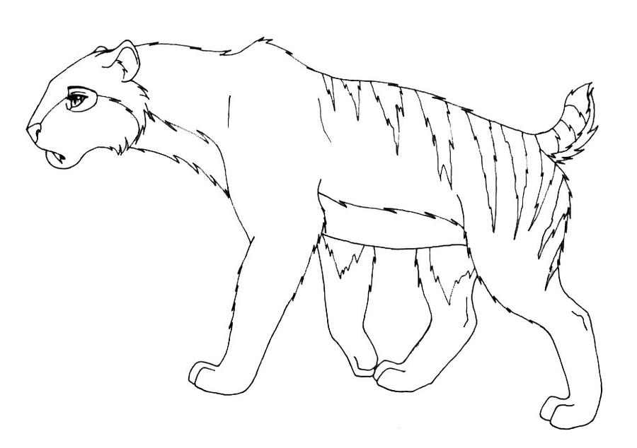 sabertooth cat coloring pages - photo #3
