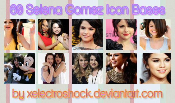 60 Selena Gomez Icon Bases by xelectroshock on deviantART