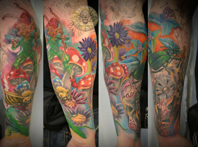 Freaky armsleeve tattoo 3. ses | Flower Tattoo