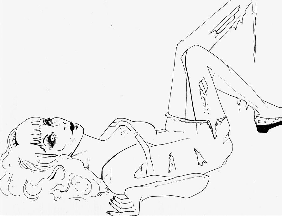 zombie girl coloring pages - photo #17