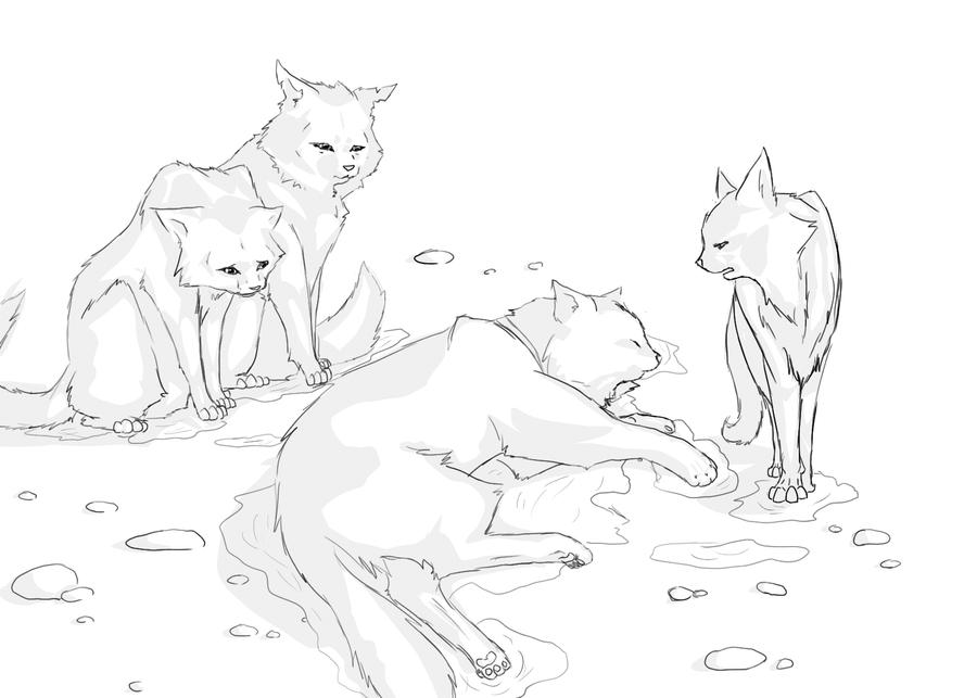 warrior cats coloring pages spotted leaf death - photo #1