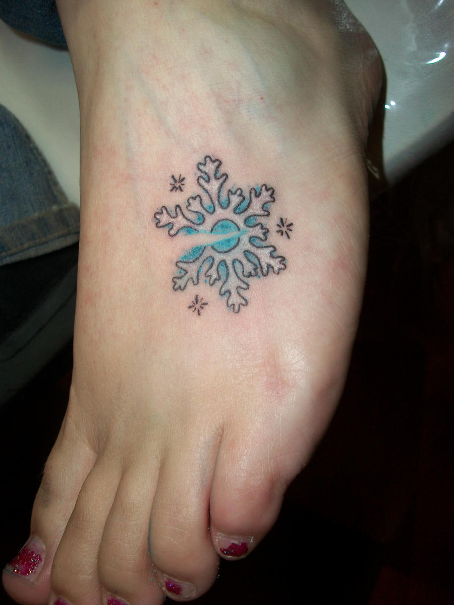 snowflake tattoo by