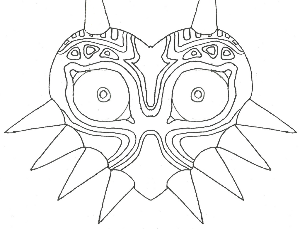 majoras mask link coloring pages - photo #6