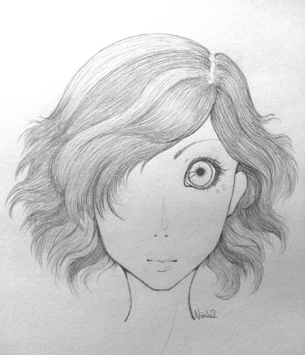 short hair girl by niim42 manga anime traditional media drawings 2013 ...