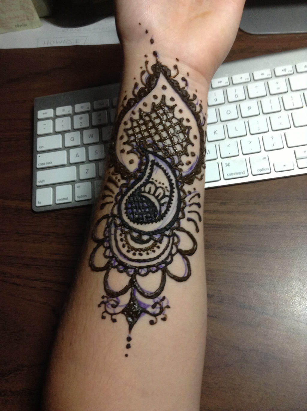 Henna arm tattoo by BlackWaterPanther on DeviantArt