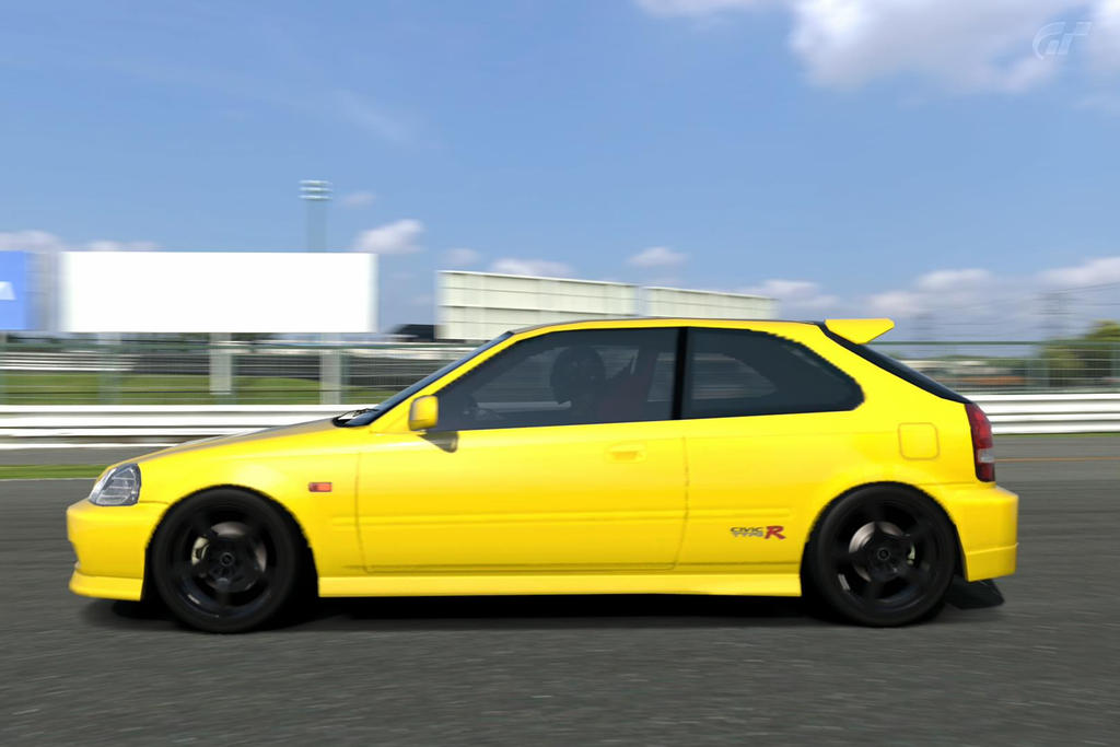 Honda ek yellow spoon #7
