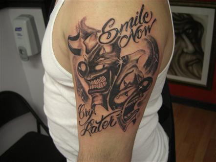 Smile    Tattoos on Smile Now Cry Later By  Robm8686 On Deviantart
