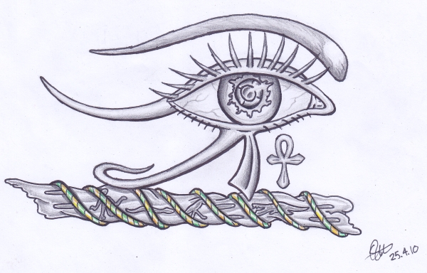 Egyptian Eye of Horus Tattoos, Egyptian tattoo pictures of Egyptian style
