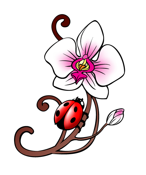 Orchid tattoo - flower tattoo