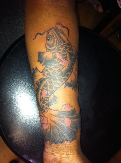 My Koi fish design tattood | Flower Tattoo