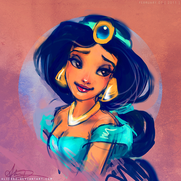 Принцессы Диснея - Страница 2 Jasmine_by_alicexz-d3ahq3l