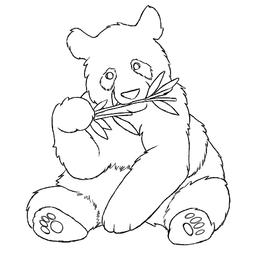 baby panda coloring pages - photo #9
