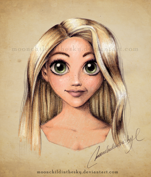 rapunzel_portrait_color_by_moonchildinthesky-d3avnre