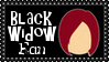 Marvel Comics Black Widow Fan Stamp by dA--bogeyman